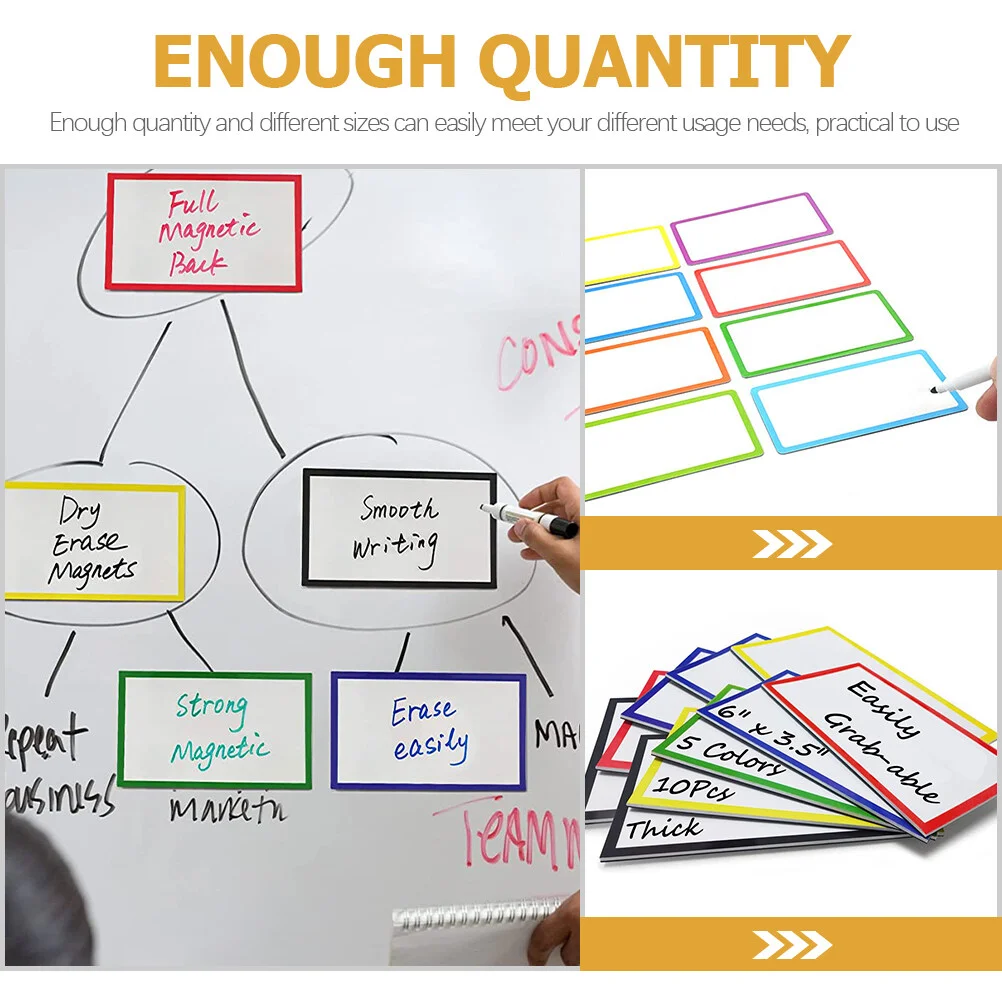 Imagem -03 - Dry Apagar Frigorífico Ímãs Nome Placa Adesivo Whiteboard Etiquetas Magnéticas Etiquetas Graváveis Etiquetas Pegajosas