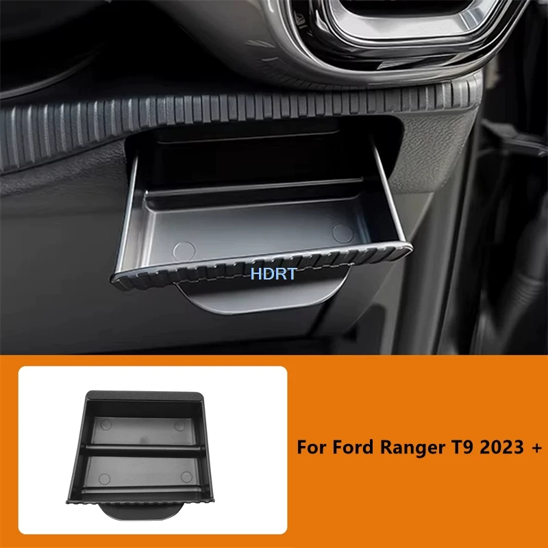 Car Driver Passenger Air Vent Outlet Storage Box Steering Wheel Container Organizer Cover Accessories For Ford Ranger T9 2023 +