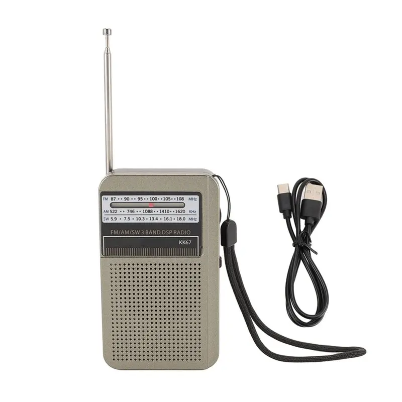 

Портативное радио FM AM SW миниатюрное радио с разъемом для наушников 3,5 мм для аварийного использования в помещении и на открытом воздухе-Y41A