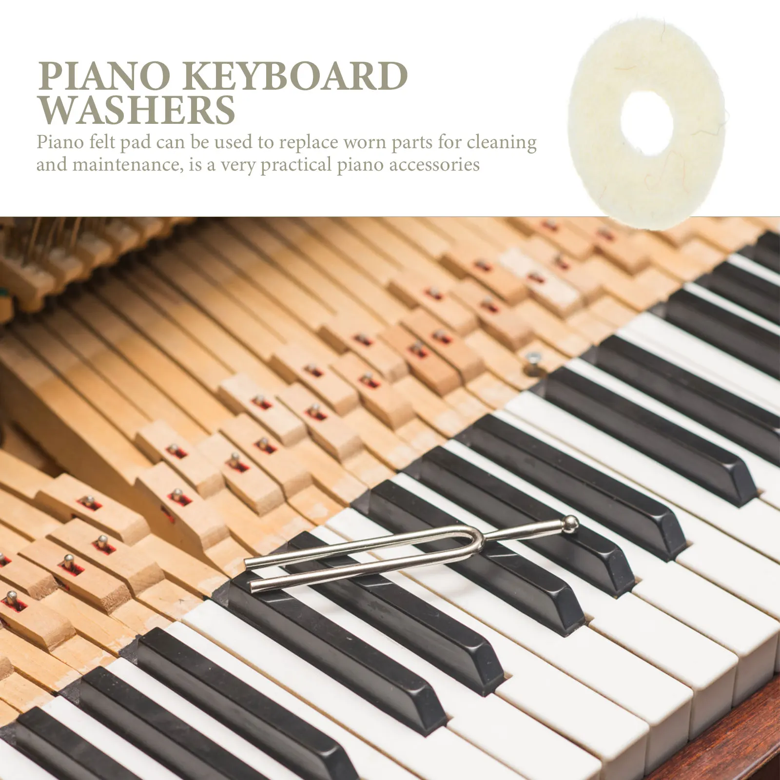 

90Pcs Lightweight Felt Washers Perfect Circular Design Piano Keyboard Leveling Tools Repair Accessory