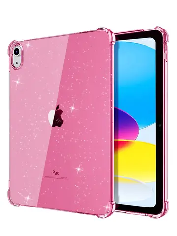 Para ipad 11th 10th 9th 8th geração ar mini pro 8.3 9.7 10.2 10.9 11 cintilante brilhante caso de silicone macio airbag escudo