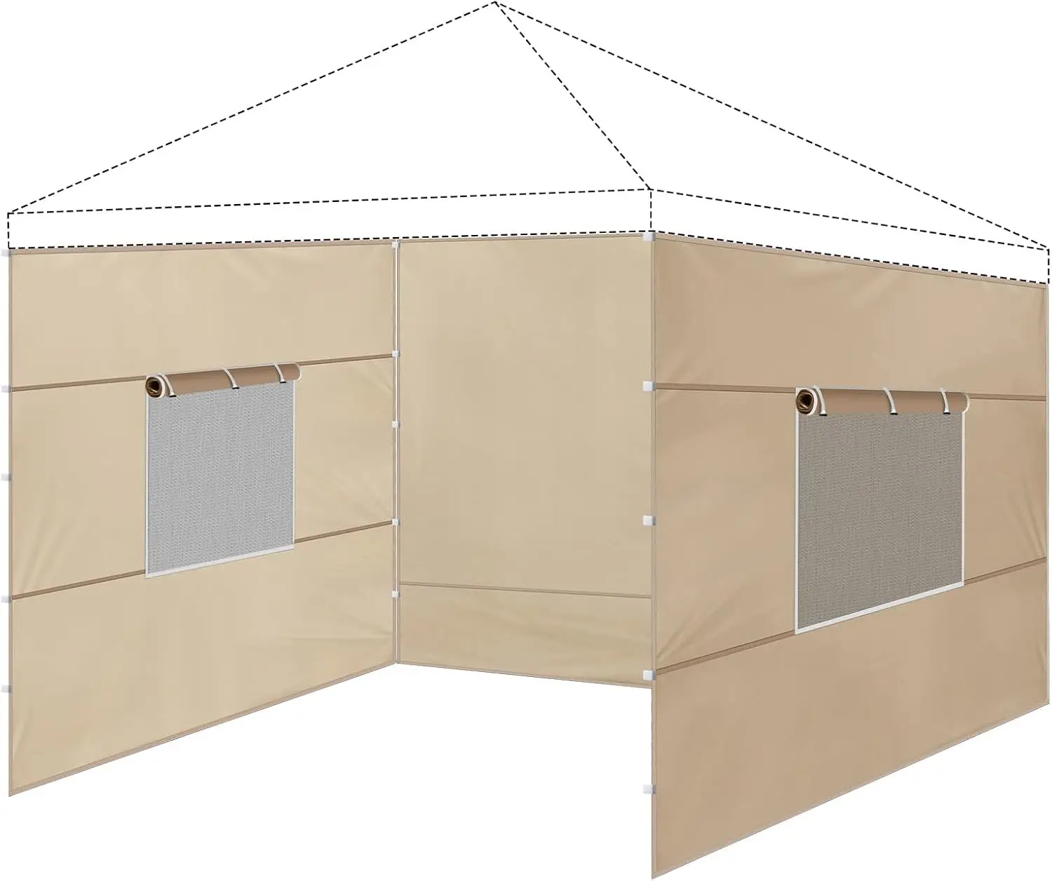 

3 Pcs 10x10 Canopy Sidewalls with Roll-up Windows for 10x10 Pop Up Canopy Straight Leg Outdoor Instant Canopy Sidewall Waterp
