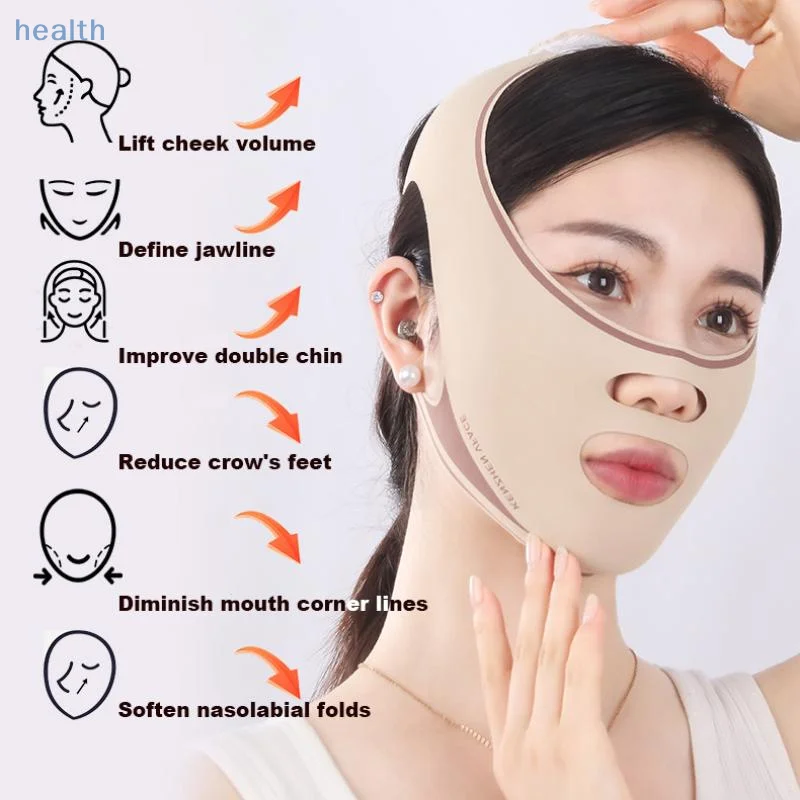 Chin Cheek Slimming Bandage V Shape V Line Lifting Mask Face Lifting Anti Wrinkle Strap Band Sleeping Mask Beauty Health Women