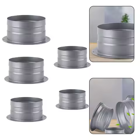 1pc 75-200mm Metal Pipe Flange Air Ventilation Hose Connector Kitchen Bathroom Exhaust Duct Fresh Air System Vent Hardware