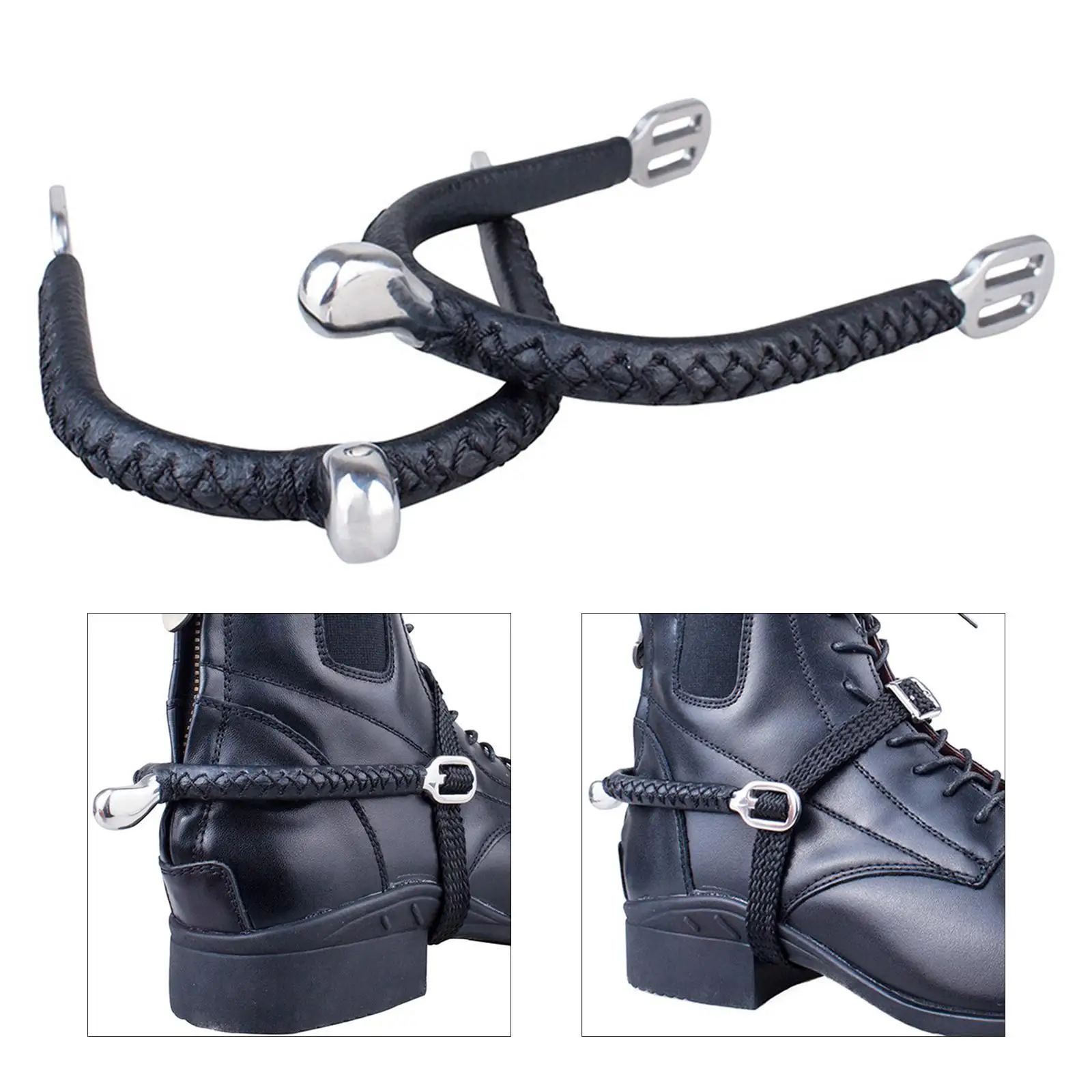 

2Pcs Horse Spurs Competition Horse Boot Spurs Riding Training Western Equestrian Gear Accessories Equipment Horse Roping Spurs