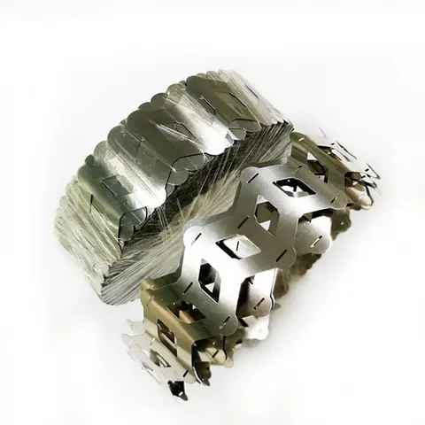 18650 전위된 니켈 스트립 W 타입 2P 스틸 니켈 도금 배터리 연결 스트립, 구멍 간격 용접봉, 18.5mm, 19mm, 5m, 10m