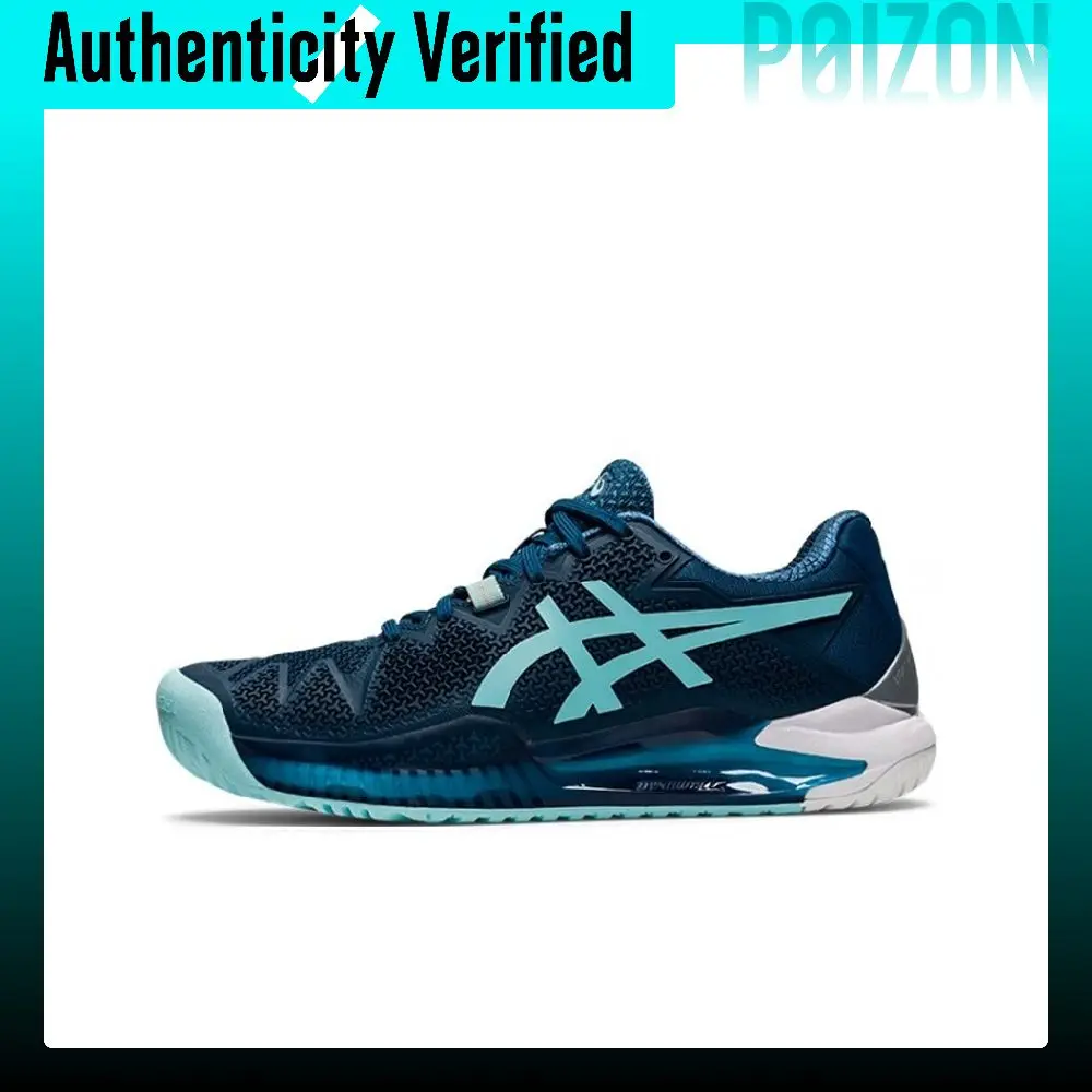 ASICS Gel Resolution 8 Tennis Shoes Women's Low Top Ocean Blue 1042A072-406