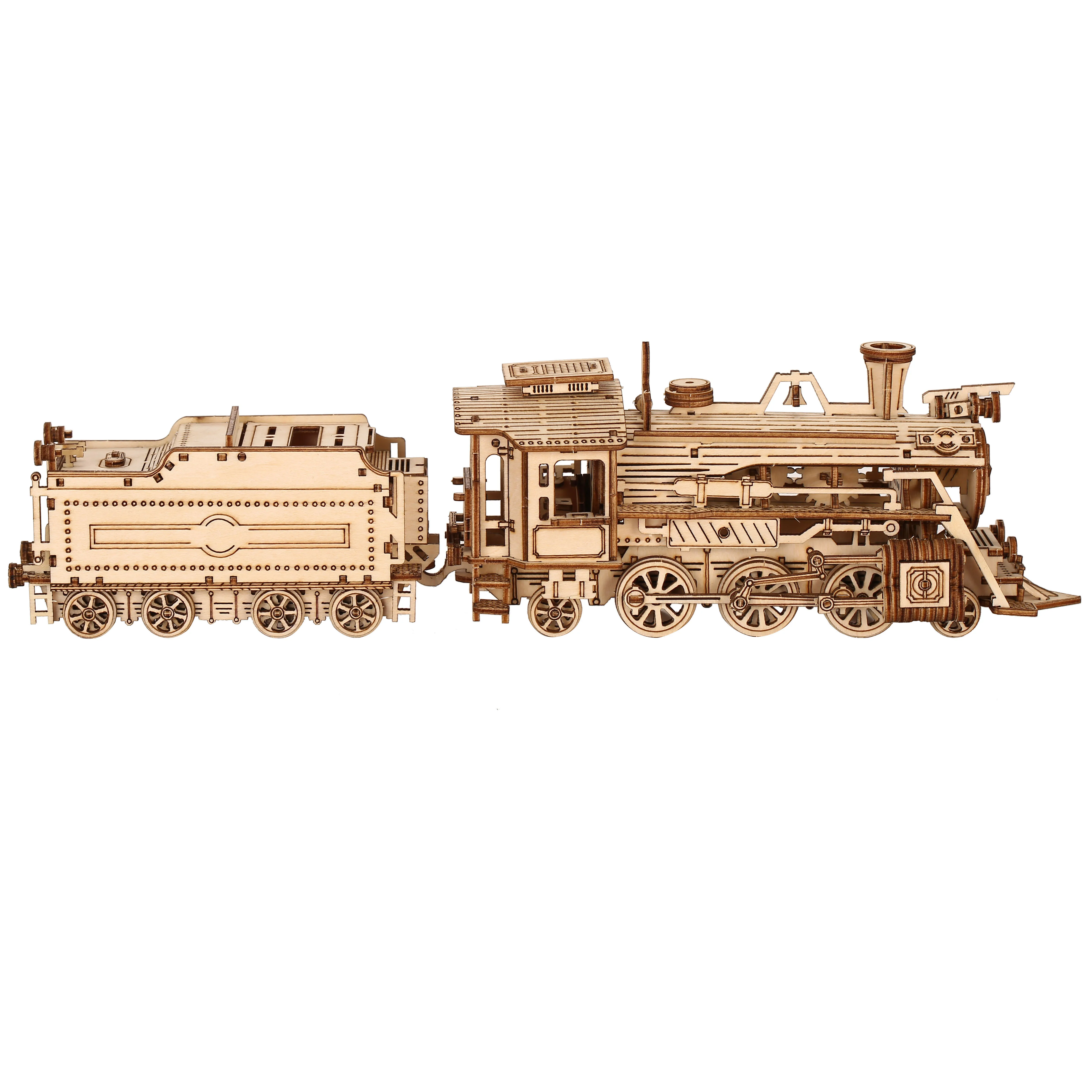 Locomotive 3D Wooden Puzzle Scale Model DIY Model Kit Handcraft Gift,Home Decoration,Mechanical Model Kit, Building Toy image 5