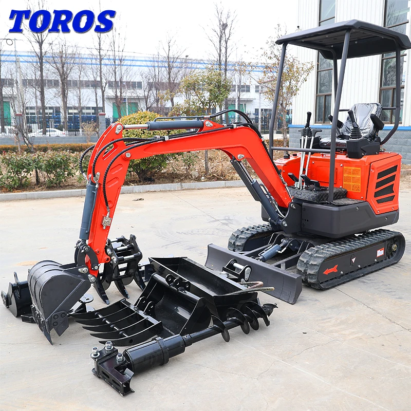 Micro Kleine Digger Mini Bagger Kleine 1 2 Ton 1800Kg Mini Graafmachine Met Aangepaste Kleuren Met Ce Certificering Beste Kwaliteit