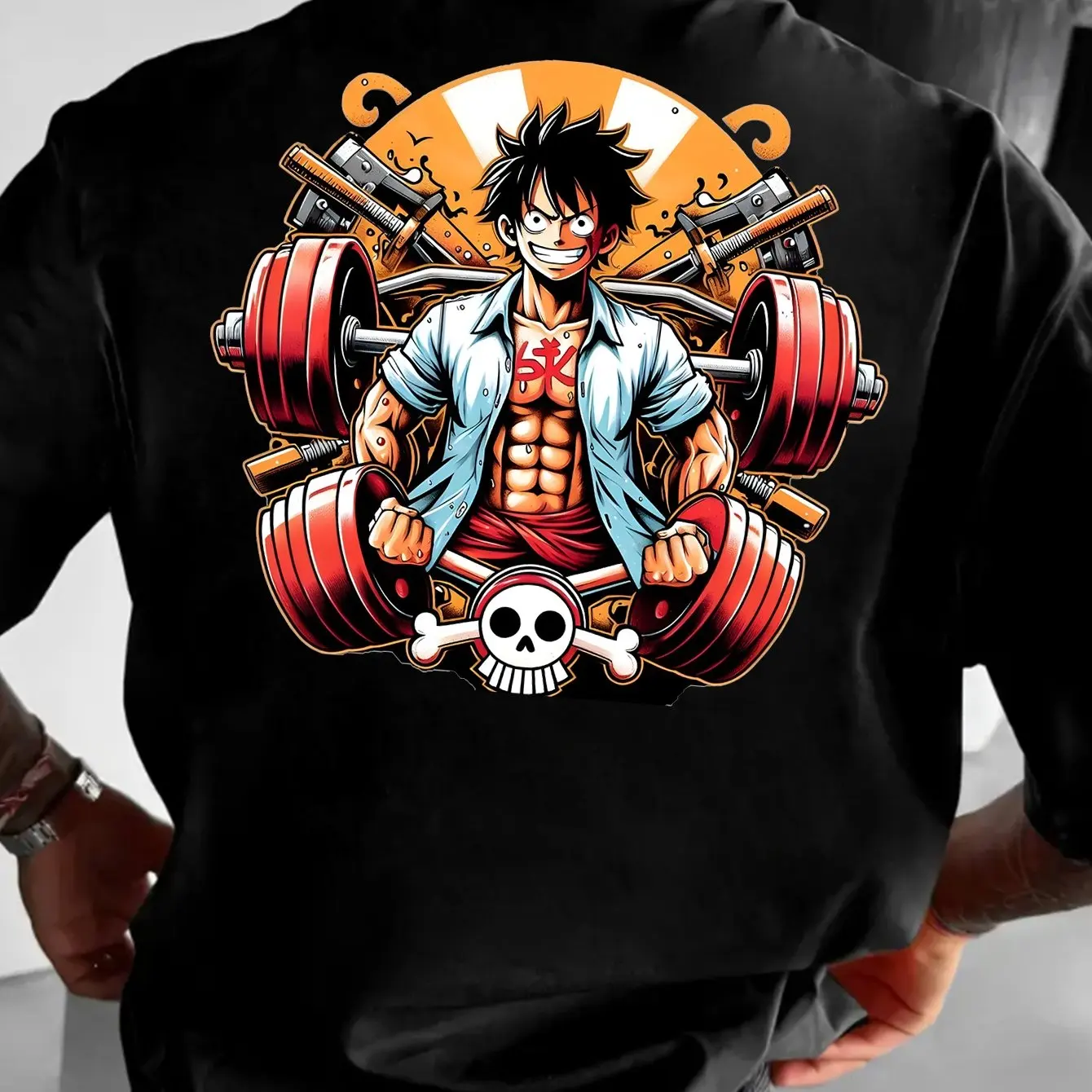 

ONE PIECE Luffy Harajuku Summer T-shirt 2025 New Men Cotton Oversized Fitness Vintage Street Women Casual Loose Short-sleeved