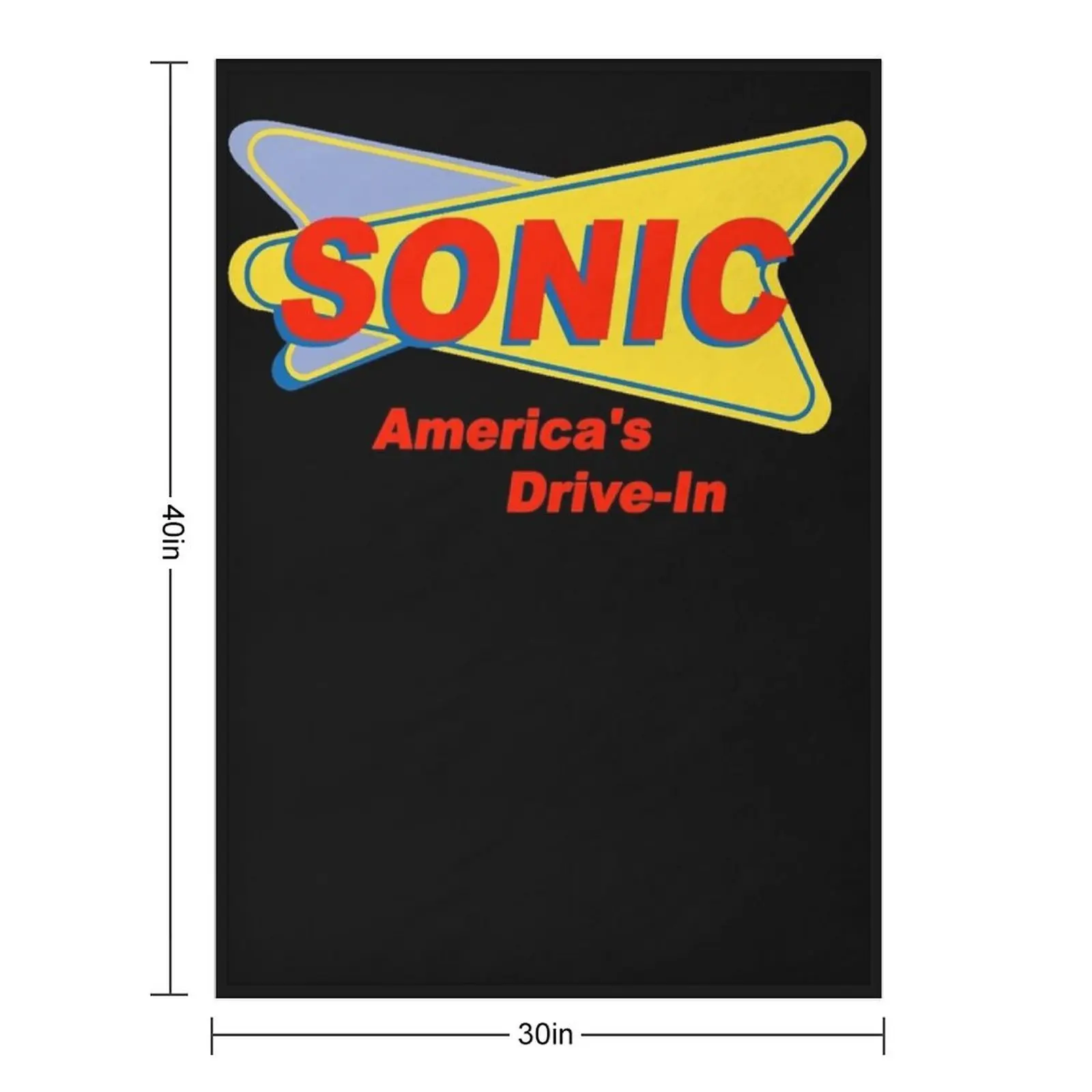 Sonic America&x27;s drive-in Fast Food Logo Red Essential T-Shirt Throw Blanket Decorative Beds Sleeping Bag Camping Blankets view 2