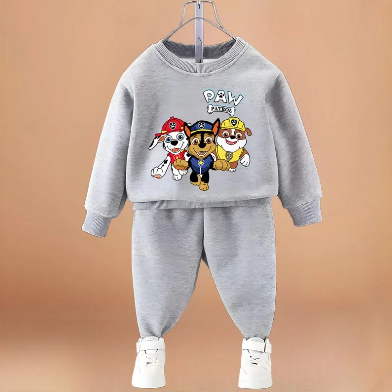 PAW Patrol Kinder Mode Outdoor Sweatshirt-Sets Jungen Herbst Casual Langarm Pullover und Hose Zweiteilige Sets – Detail 5