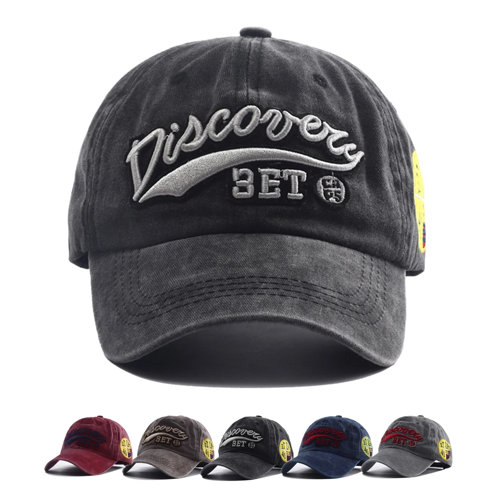 موضة جديدة خمر قبعة بيسبول مغسولة الهيب هوب إلكتروني التطريز الرياضة Snapback قبعة للجنسين في الهواء الطلق قبعات للحماية من الشمس للرجال والنساء #1