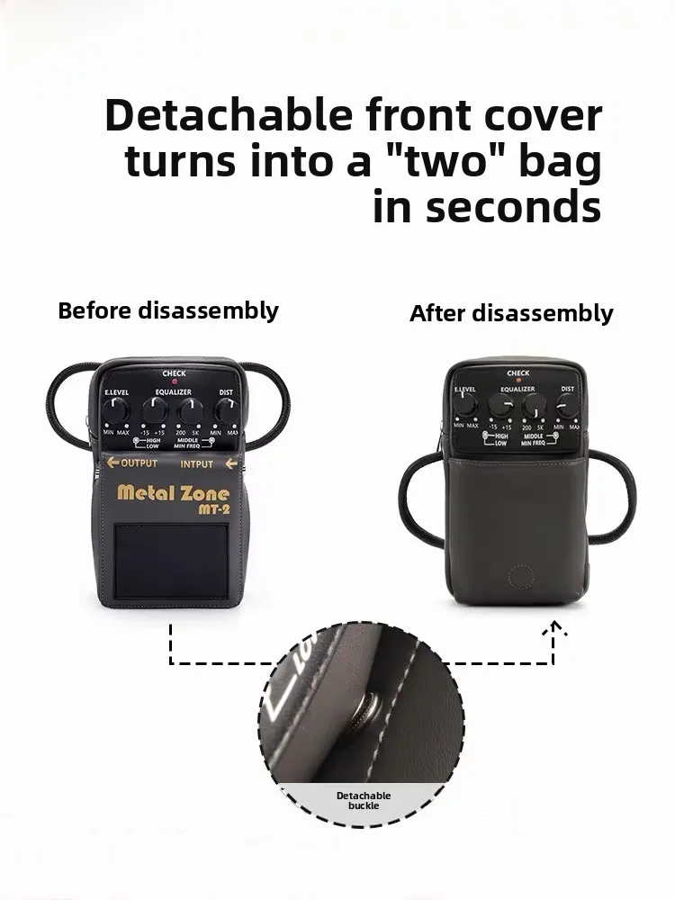 Osoce 2024, lässige Umhängetasche, einzelne Schultertasche, Schultertasche mit Gitarreneffekt, Street-Trend, weiches PU, wasserdicht