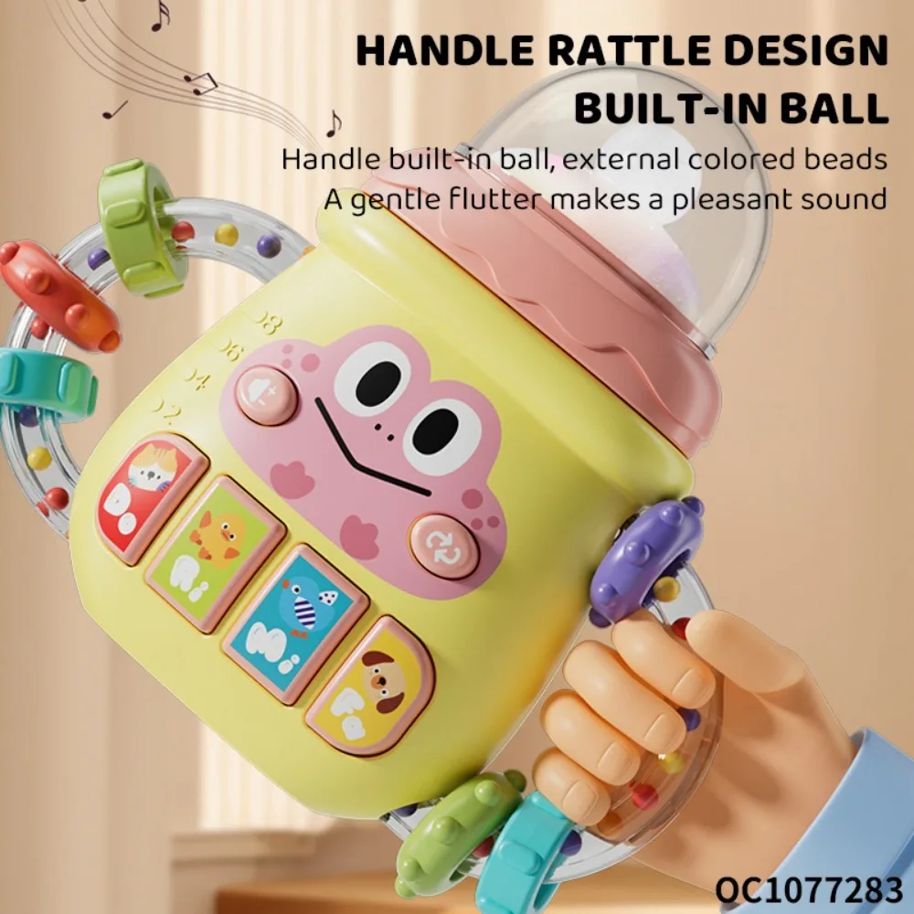 2in1 الطفل اللعب الحسية آلة موسيقية حشرجة الموت اللعب مصاصة بلاستيكية عضاضة سيليكون لعبة مضغة للعب اطفال 0-12 شهرا