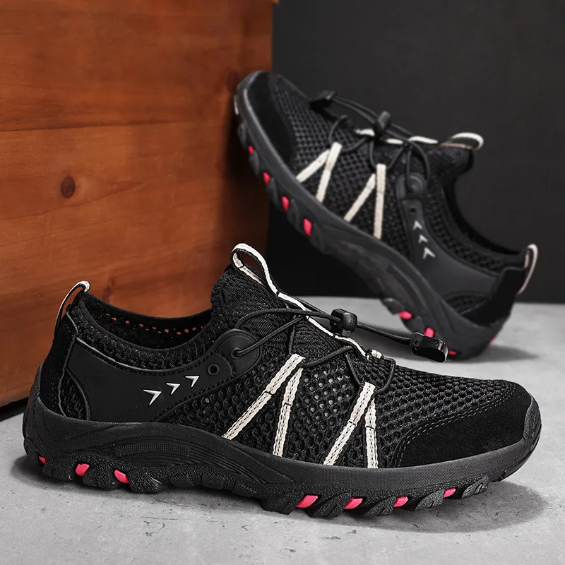 

Men's Outdoor Hiking Shoes Spring Summer Air Mesh Breathable Waterproof Anti-skid Climbing Shoes Man New Trekking Trail Sneakers