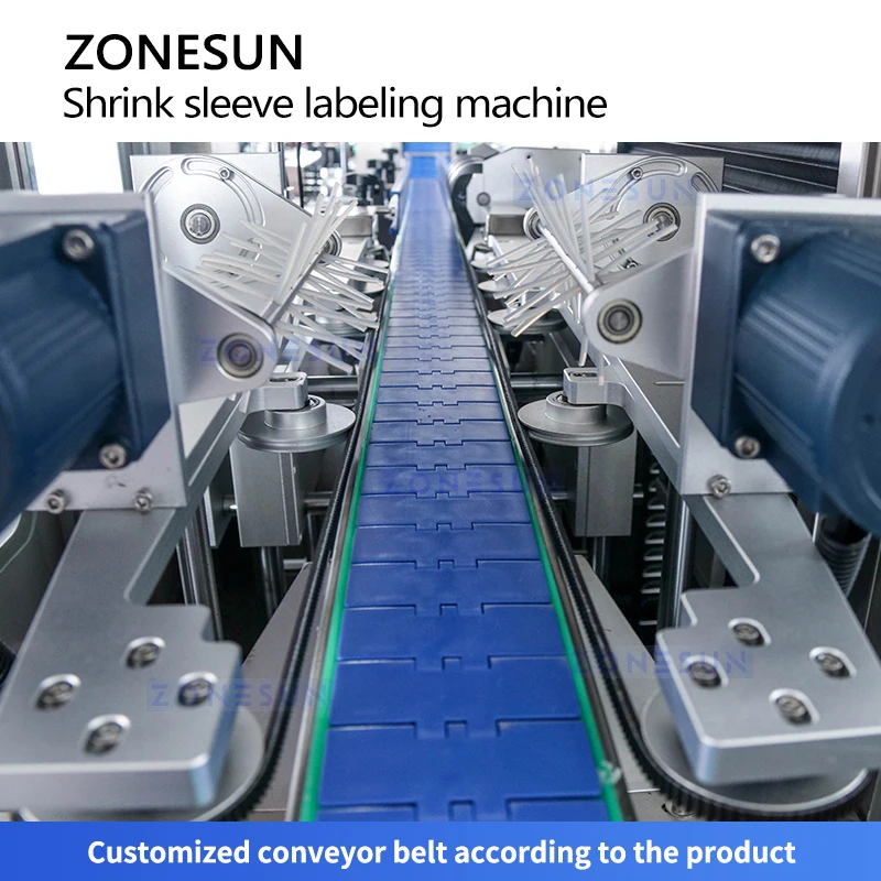 ZONESUN ZS-STB150L Automatic Plastic Bottle Sleeving Labeling Machine Line PET PVC Film Shrink Labeling Machine