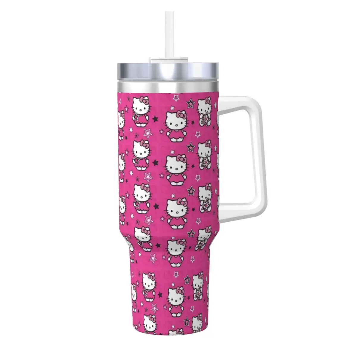 

Hello Kitty Tumbler Cold Drink Water Bottle Leakproof Stainless Steel Thermal Mug Custom DIY Travelist Mugs Cup