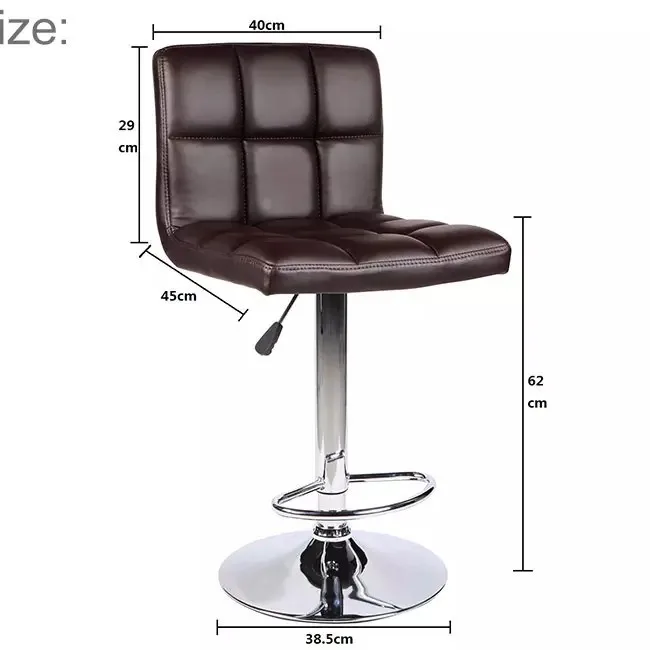 Bar Stool High Chair Home Bar Chair Lift Rotating Bar Chair Front Desk Stool Checkout Page Rotating Backrest Seat