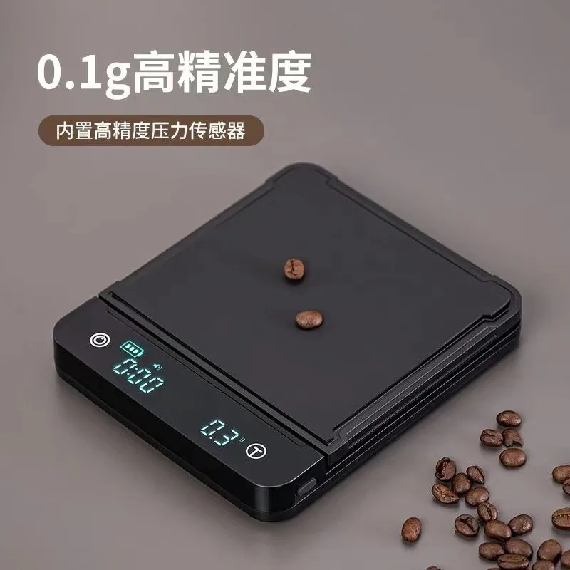 Coffee Scale, Timer Function, Digital Display, Maximum Weighing 3kg, Accuracy 0.1g Food Kitchen Scale Gram Weight Small Balance