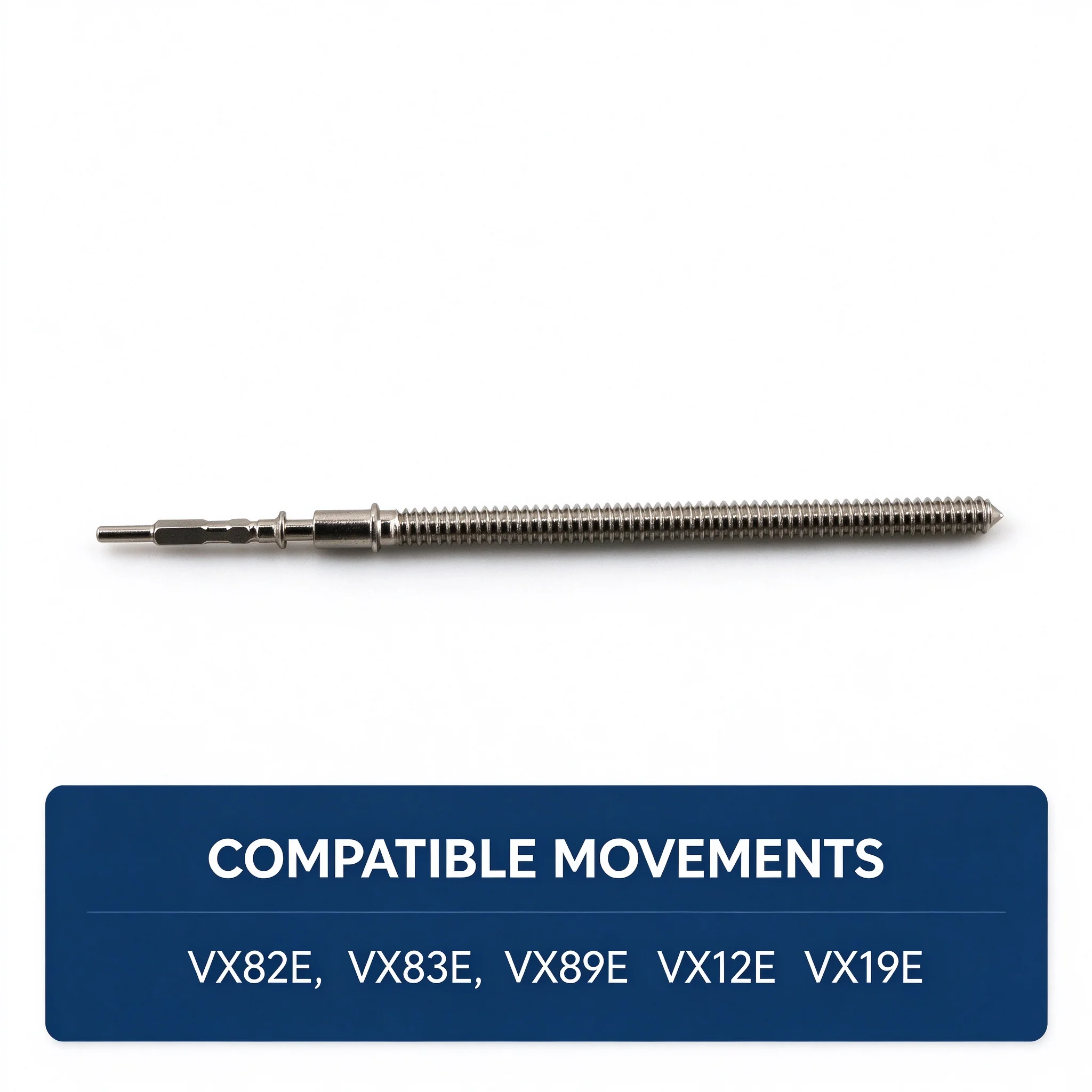 Watch Hand Setting Stem Winding Stem Part No. 0351177 Compatible with VX82E VX83E VX89E VX12E VX19E Quartz Movement Repair Parts