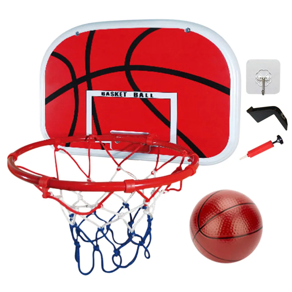 Mini panier de basket-ball avec balle et pompe, panier de basket-ball Portable suspendu, ensemble de jeu d'intérieur et d'extérieur pour enfants