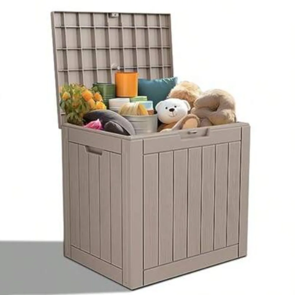 Lockable Resin Deck Box Outdoor Storage for Patio Furniture Cushions Garden Tools Waterproof Weatherproof 300L Large Capacity