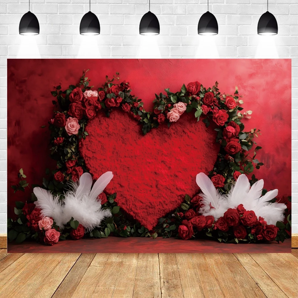 Valentinstag Rose Blumenbogen Liebe Herz Hintergrund Romantisch 14. Februar Party Dekoration Hochzeit Fotografie Hintergrund Banner