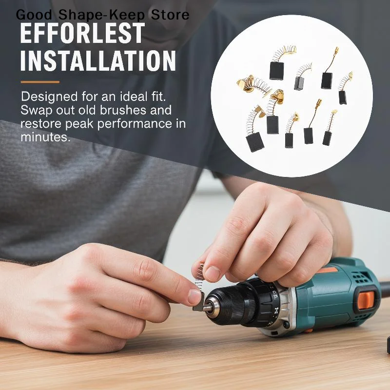 dailyCarbon Brush Replacement 50Pcs Set 5 Models Electric Motor Power Tool Hammer DIY Maintenance SolutionDaily products