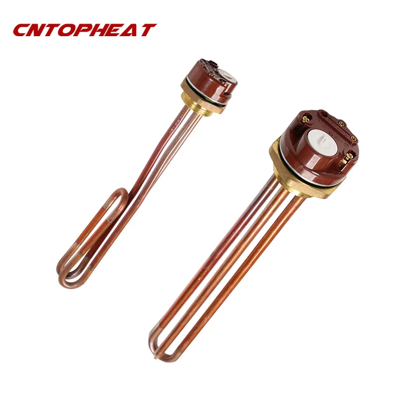 DN32 42mm Thread 220V Temperature Regulator Immersion Water Heater Heating Element With Thermostat 1.5KW/2KW/3KW 