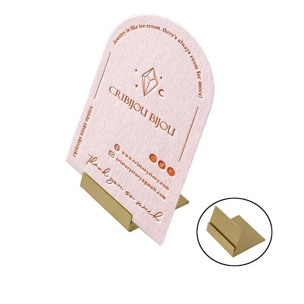 Place Card Holders Copper Table Number Stands Wedding Sign Elegant Message Name L Slant Display Stand