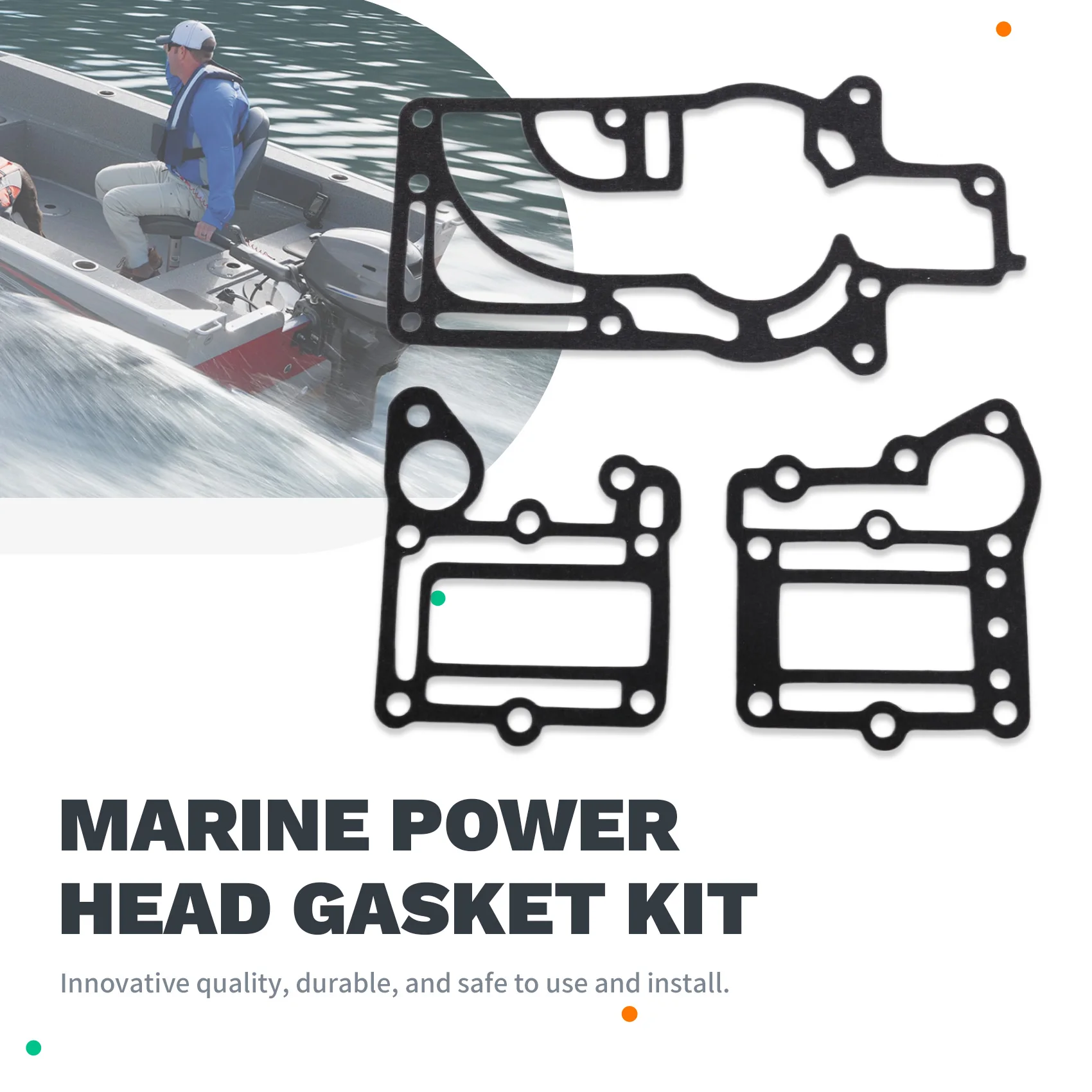 

For Outboard 4/5 HP Gasket Kit-Power Head 6E0-W0001-03-00 6E0-W0001-A3-00 6E0-W0001-C3