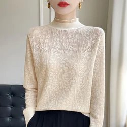 2024 autumn and winter fashion cashmere sweater women's sweater women's pullover long sleeved knitted pullover soft women's top