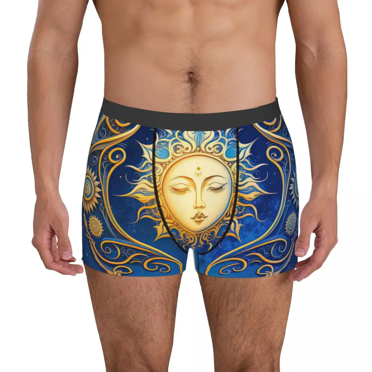 

Sleeping Sun Celestial Beauty Counted Cross Stitch Underpants Breathbale Panties Male Underwear Print Shorts Boxer Briefs