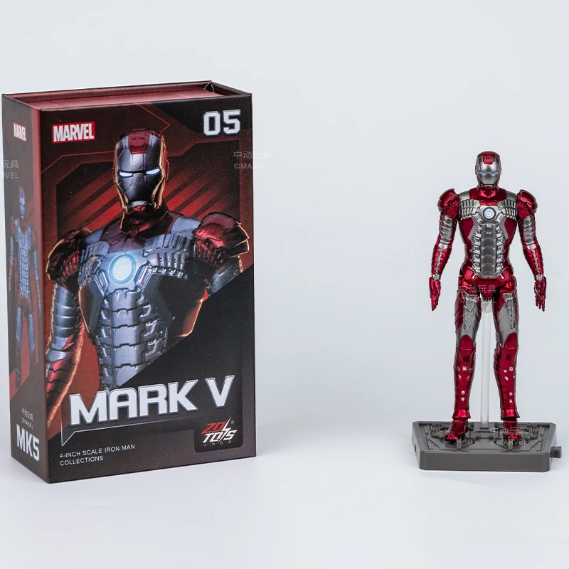 4 Zoll Original 1/10 ZD Toys Iron Man Actionfigur MK1 MK2 MK3 MK4 MK5 MK6 MK7 Tony Stark Anime Puppe Modell Kinder Geburtstagsgeschenk – Detail 26