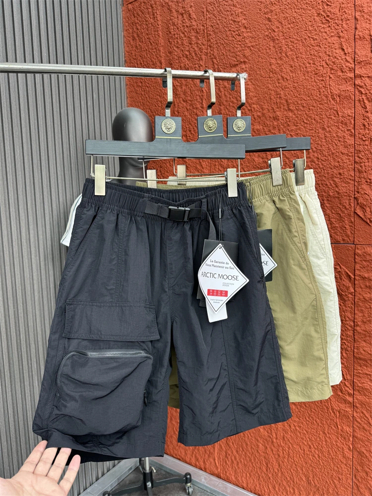 

Уличная мужская рабочая одежда ort Pants, повседневные мужские прямые брюки длиной пять четвертей, летние модные 3D пошивные брюки