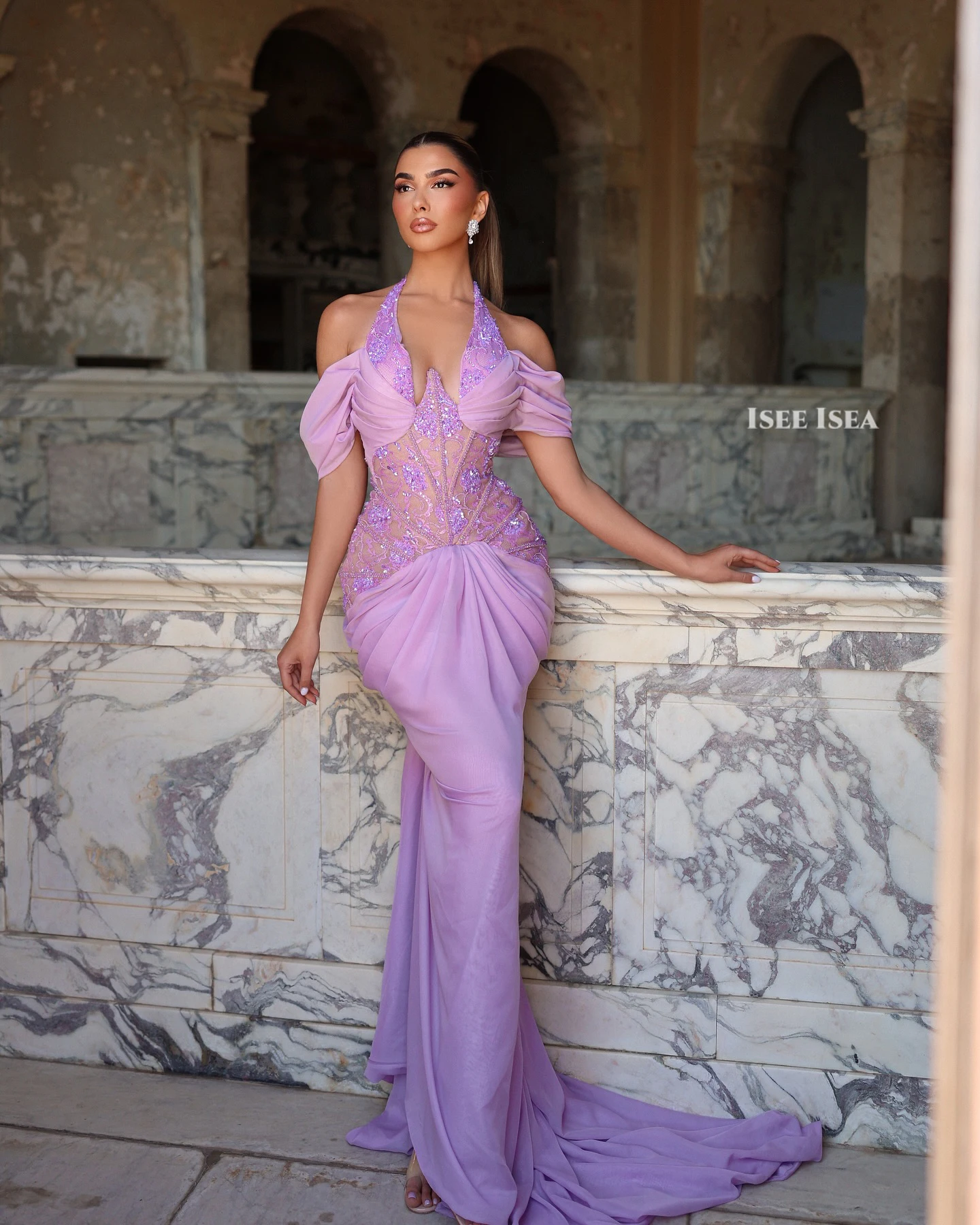 Vestidos de noche de sirena púrpura con apliques de encaje, vestido de fiesta personalizado con cuentas sexys para ocasiones formales, vestido de graduación personalizado