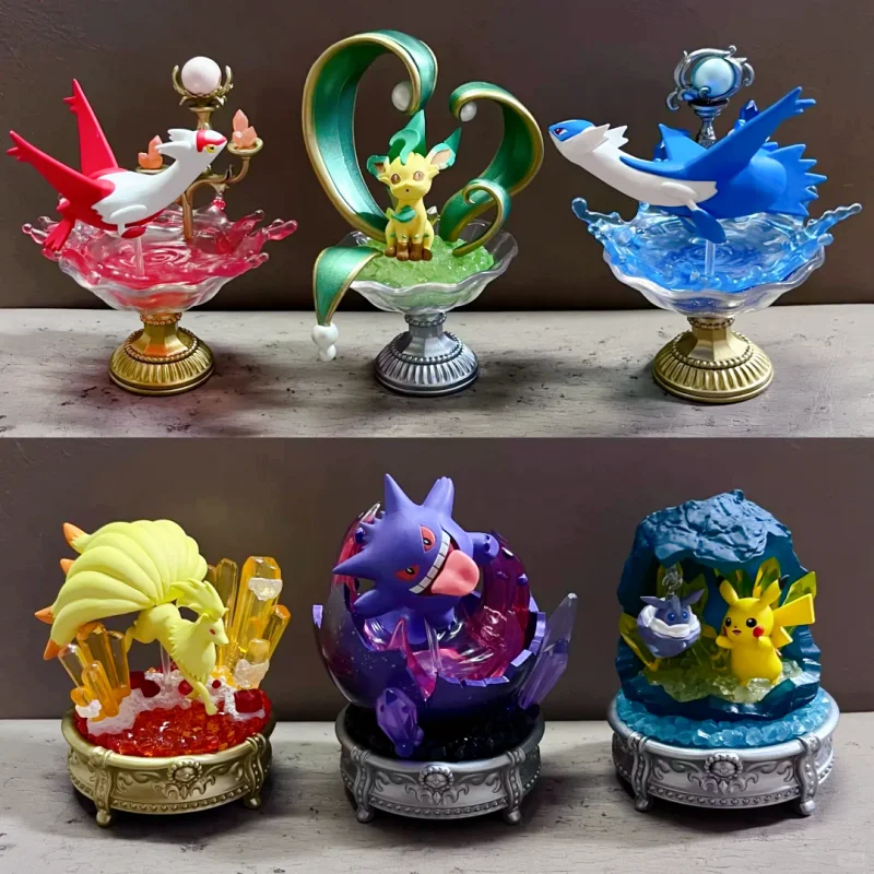Re-Ment Colección de Gemas Pokémon Gengar, Colección de Gemas 3, Figura Coleccionable Misteriosa y Brillante para Coleccionistas