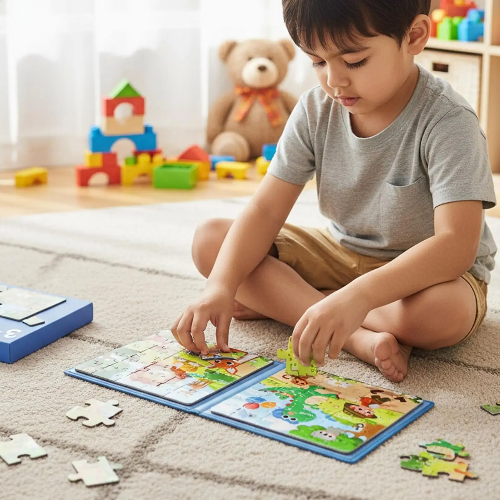 

Магнитная головоломка Портативная дошкольная обучающая деятельность Образовательное обучение Магнитная дорожная головоломка для координации рук и глаз