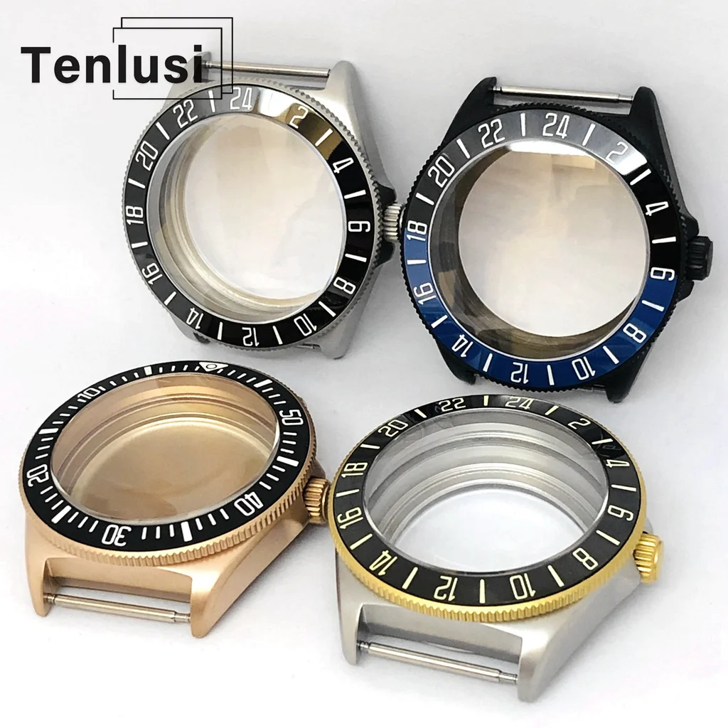 

Tenlusi 40 мм NH35 NH34 NH36 NH38 NH39 NH70 NH72 ETA2824 PT5000 Корпус часов Стерильное сапфировое стекло Светящийся керамический безель