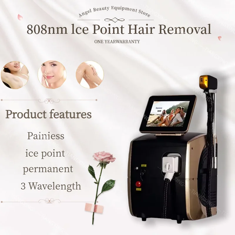 

3000W Professional Diode Laser Hair Removal Machine 3 Wavelength 755 808 1064nm Ice Titanium Cooling for Permanent Pain Free Fac