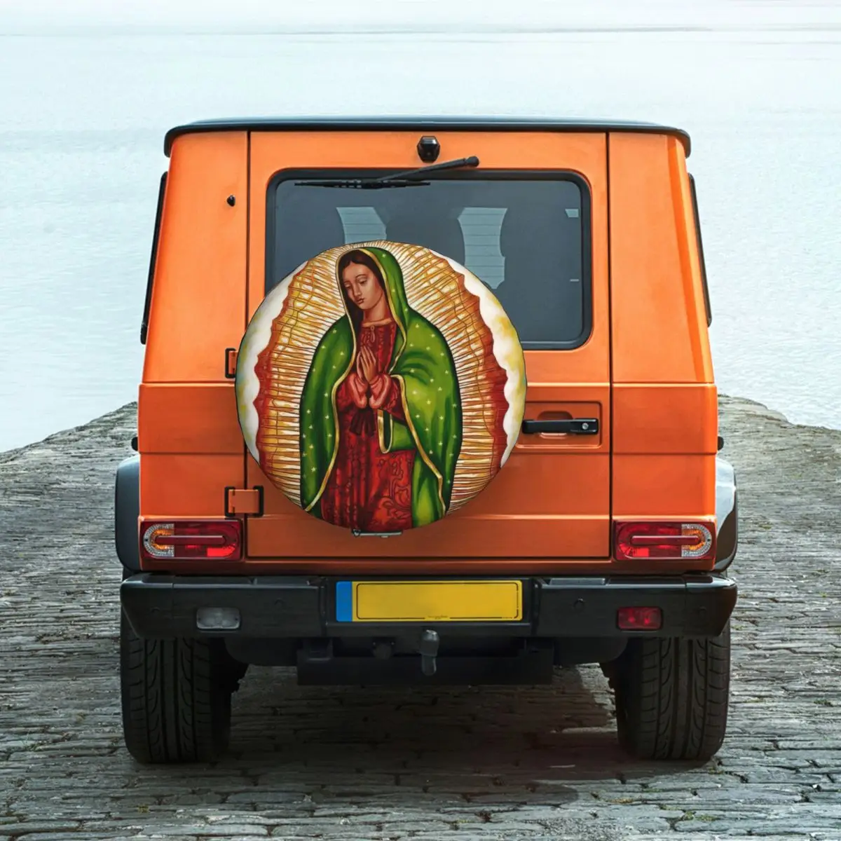 Blessed Mother Mary Tire Cover Wheel Protectors Weatherproof Universal for Jeep Trailer RV SUV Truck Camper Travel Trailer