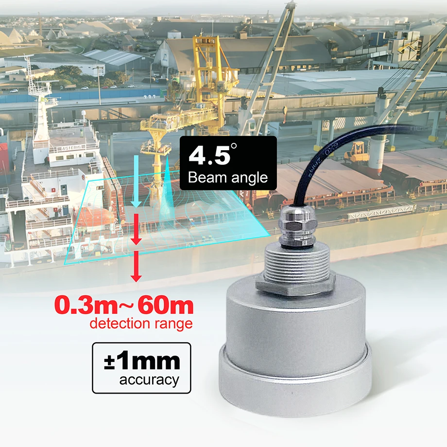 Ultra-Low Power 80GHz Mmwave Sensor Level Transmitter for Grain Silos and Cargo Vessels at Seaports tank Level Sensor