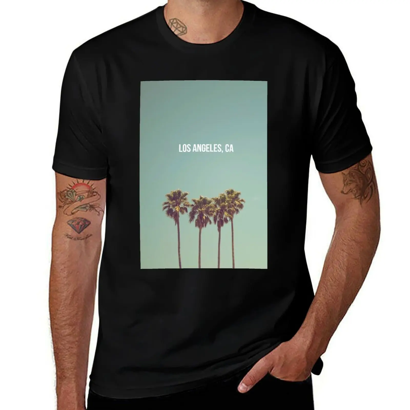 Los Angeles California T-Shirt Christmas Casual Short Sleeve Top