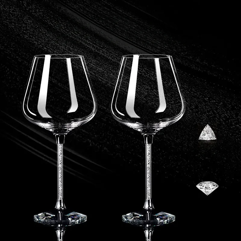 Light Luxury High-end Crystal Cup Red Wine Glass Set Tall Glass Party Wine Glass Glasses DrinkingGlasses for ChampagneFlute