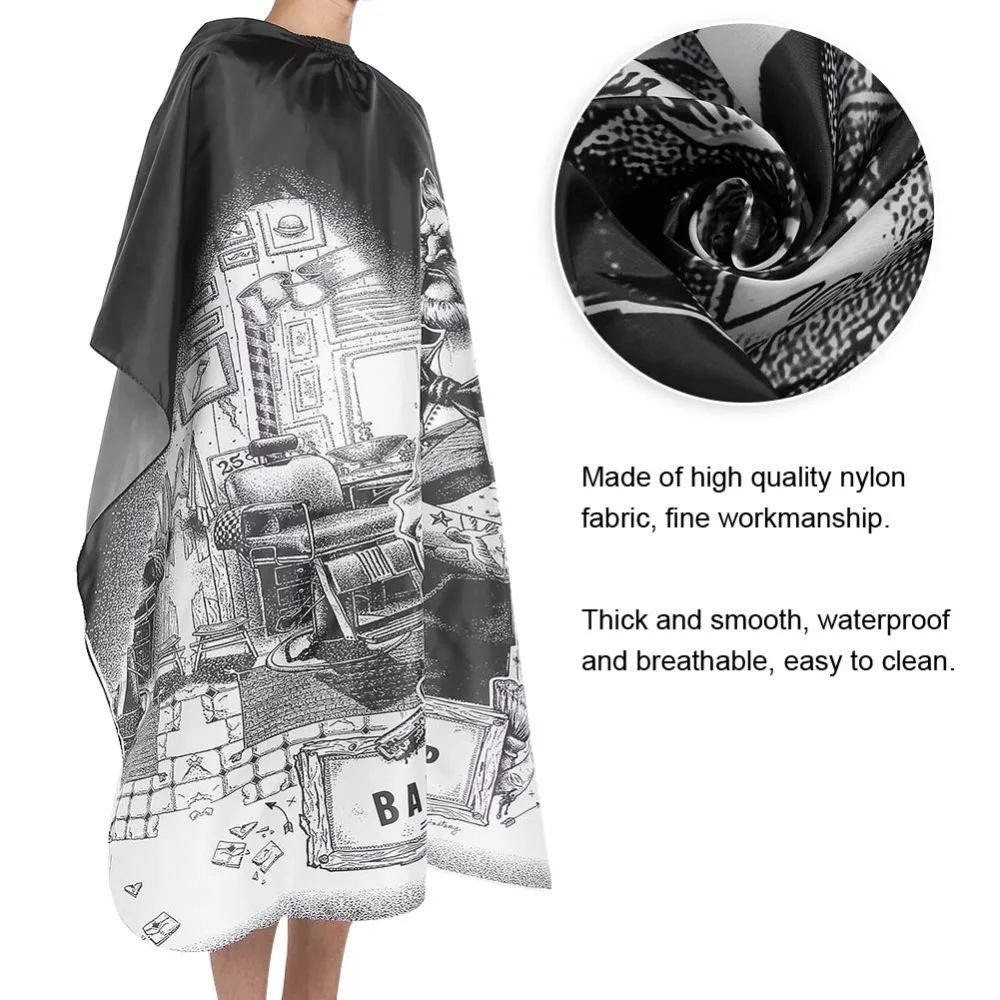 

Home Haircut Waterproof Hairdressing Apron Reusable Nylon fabric Barber Apron Anti Static Professional Haircut Cape Salon