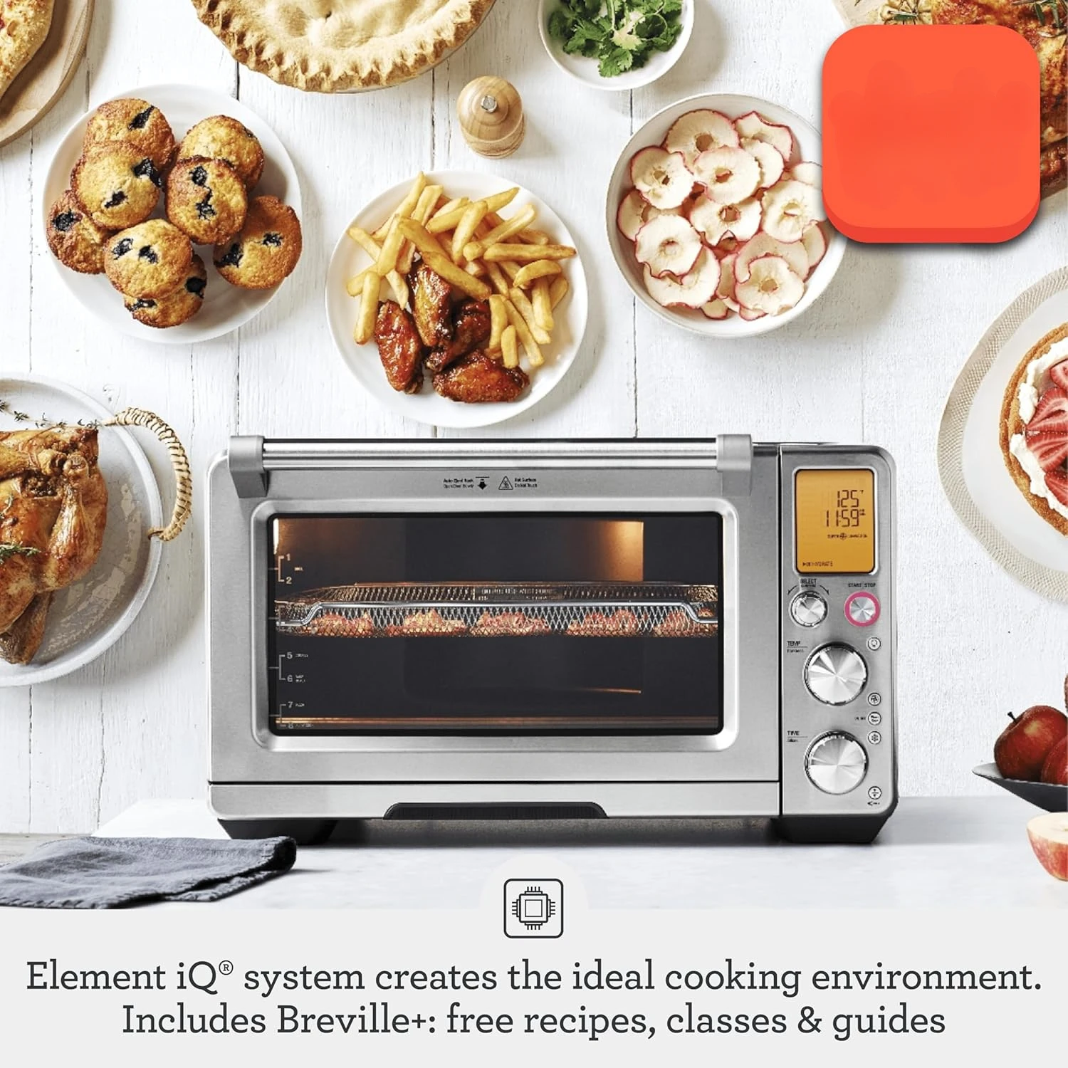 the Smart Oven® Air Fryer Pro, Convection Countertop Oven, Air Fryer Toaster Oven Combo, BOV900BSS, Brushed Stainless S