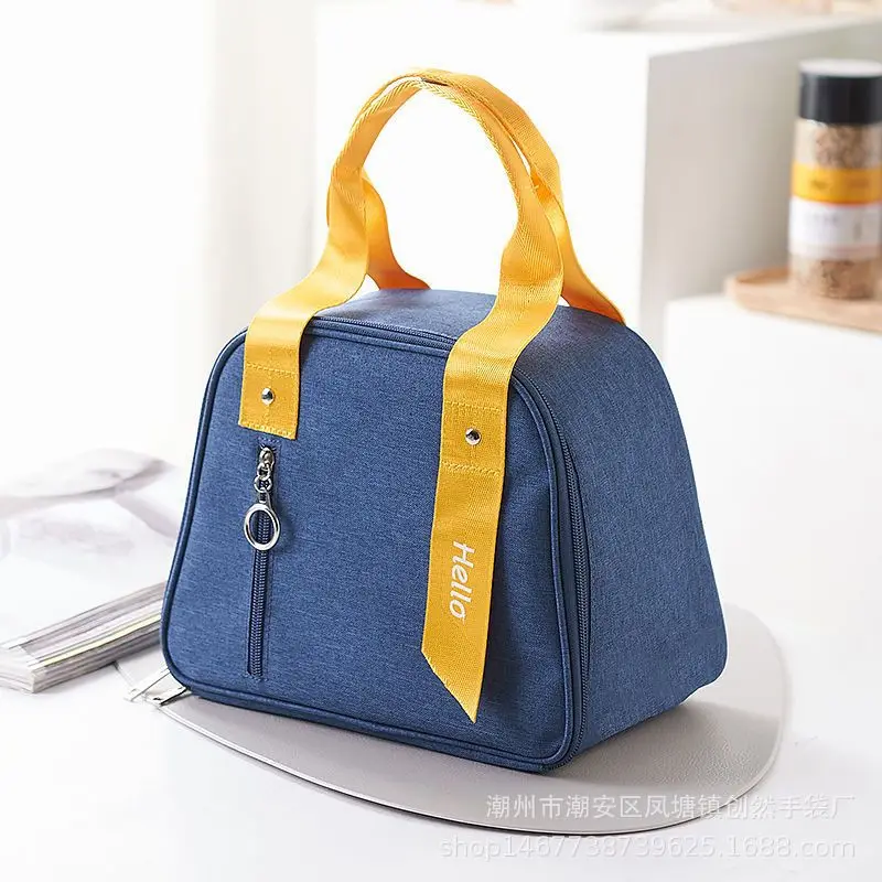 Fashion Insulated Cooler Bags Large Capacity Lunch Bento Tote Waterproof Oxford Cloth Food Storage Bag for Picnics Can Cooler