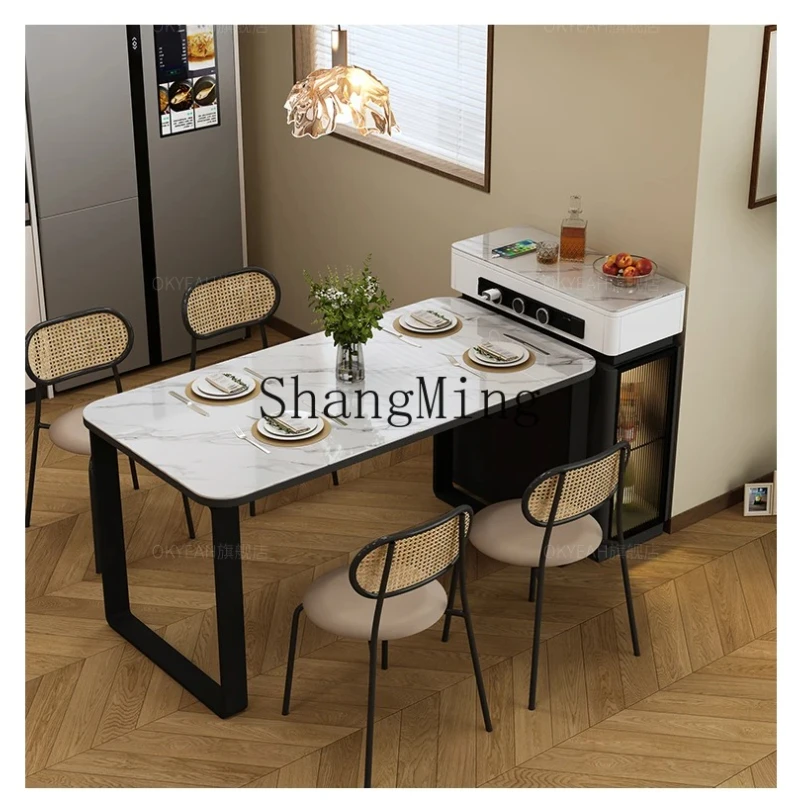 

SM modern simple movable single island small apartment extremely narrow rock slab mini locker