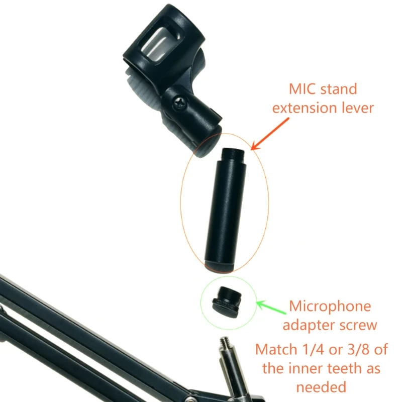 Microphone Stand Extension Tube Mic Stands Shock Mounts Fit Most Microphones Drop Shipping